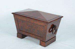 Regency mahogany cellarette / wine cooler with fitted liner