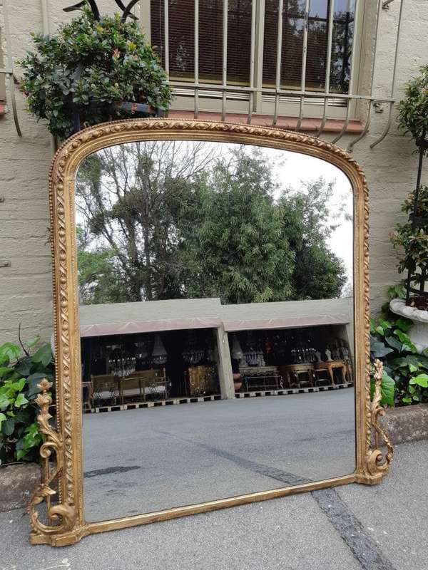 Edwardian Gilded Mantel Mirror Circa 1910