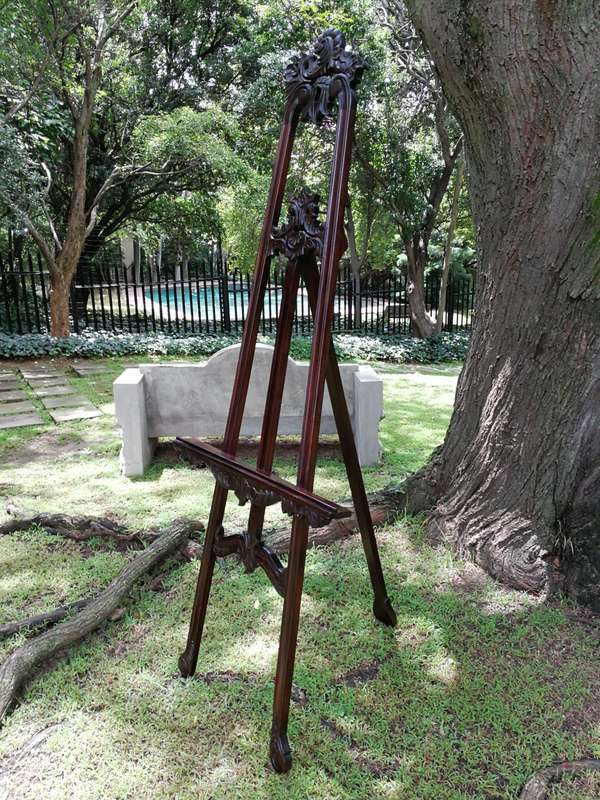 Pair of Carved And Ornate Mahogany Style Easel In The Rococo Style