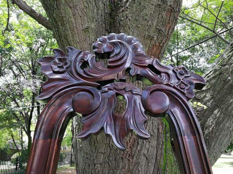Pair of Carved And Ornate Mahogany Style Easel In The Rococo Style