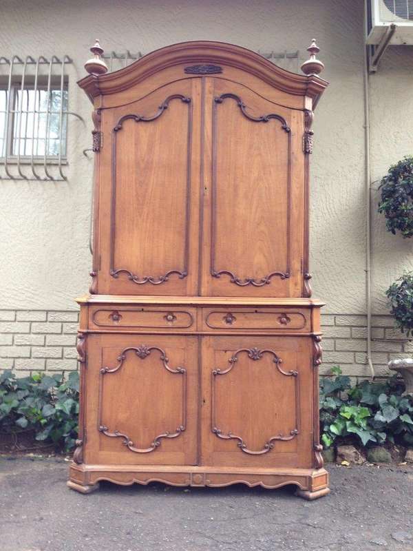 Indo Dutch Rosewood And Teak Linen Press, 19th Century