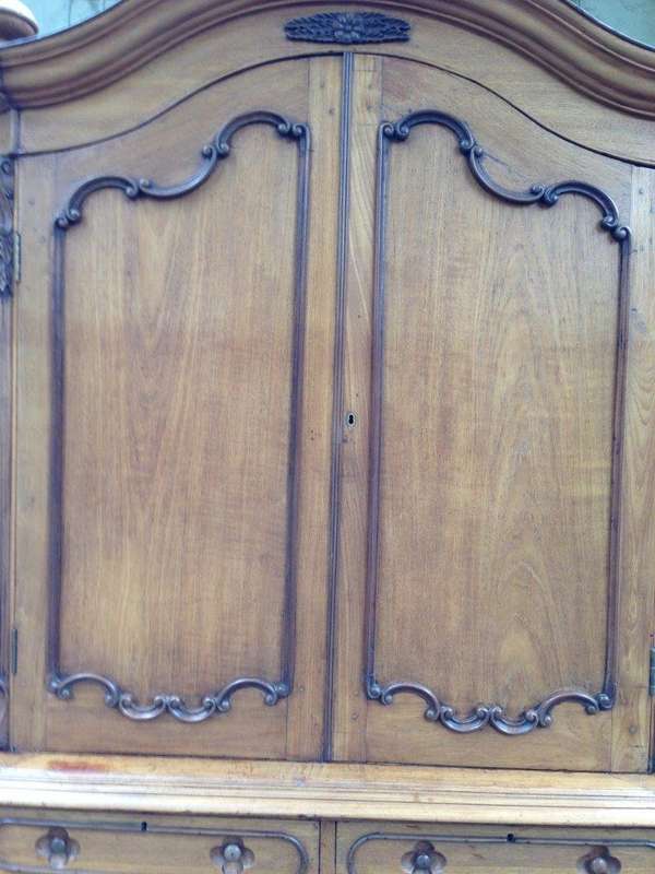 Indo Dutch Rosewood And Teak Linen Press, 19th Century