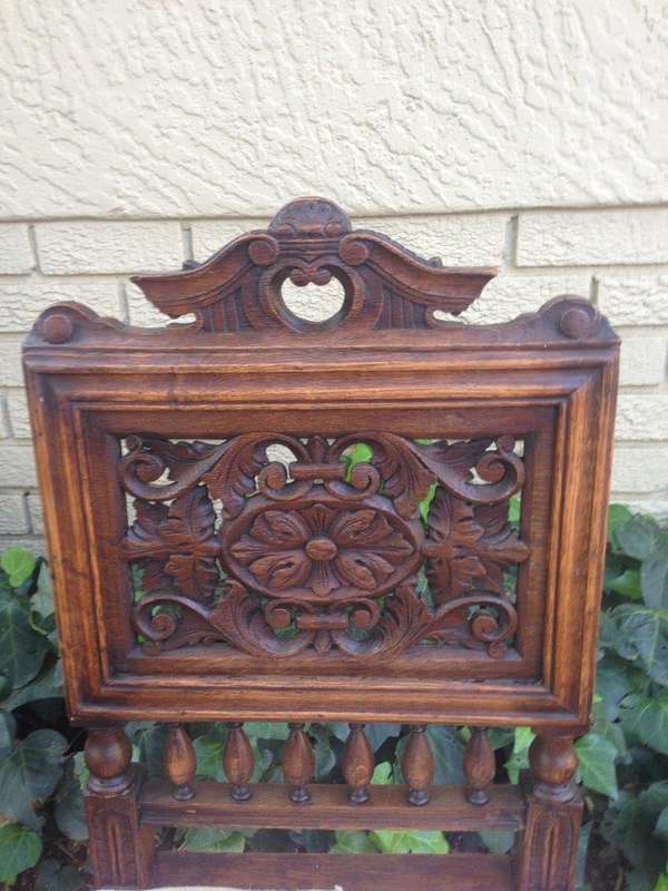 Set of 6 French antique carved chairs