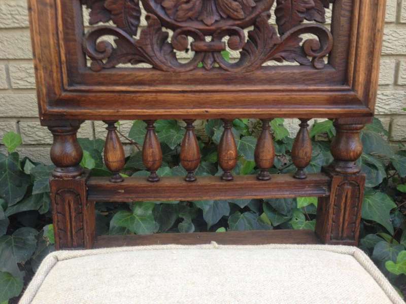 Set of 6 French antique carved chairs
