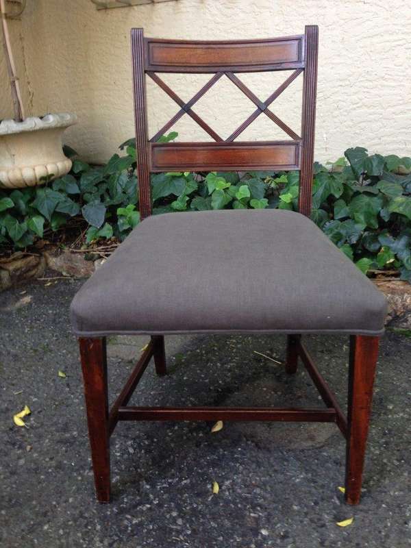 A Set Of Six George Iii Mahogany Dining Chairs
