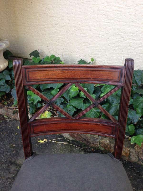 A Set Of Six George Iii Mahogany Dining Chairs