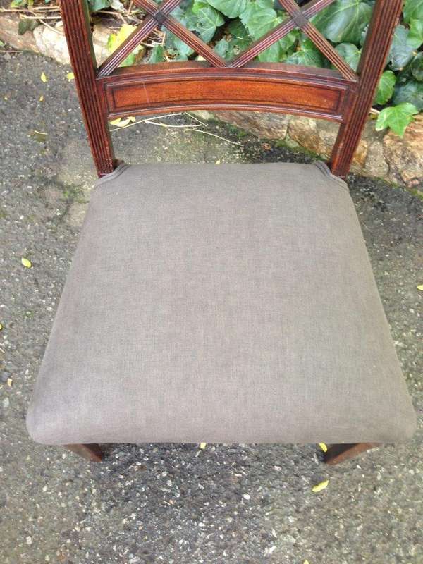 A Set Of Six George Iii Mahogany Dining Chairs