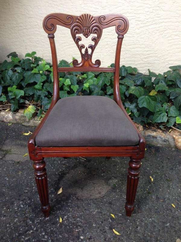 A Set Of Six William Iv Mahogany Dining Chairs