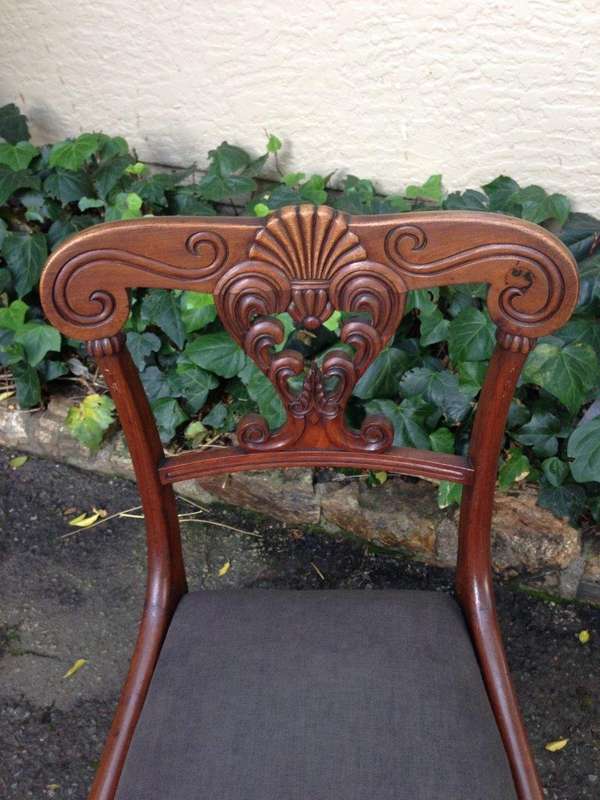A Set Of Six William Iv Mahogany Dining Chairs