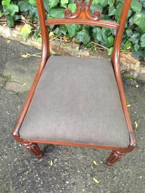 A Set Of Six William Iv Mahogany Dining Chairs
