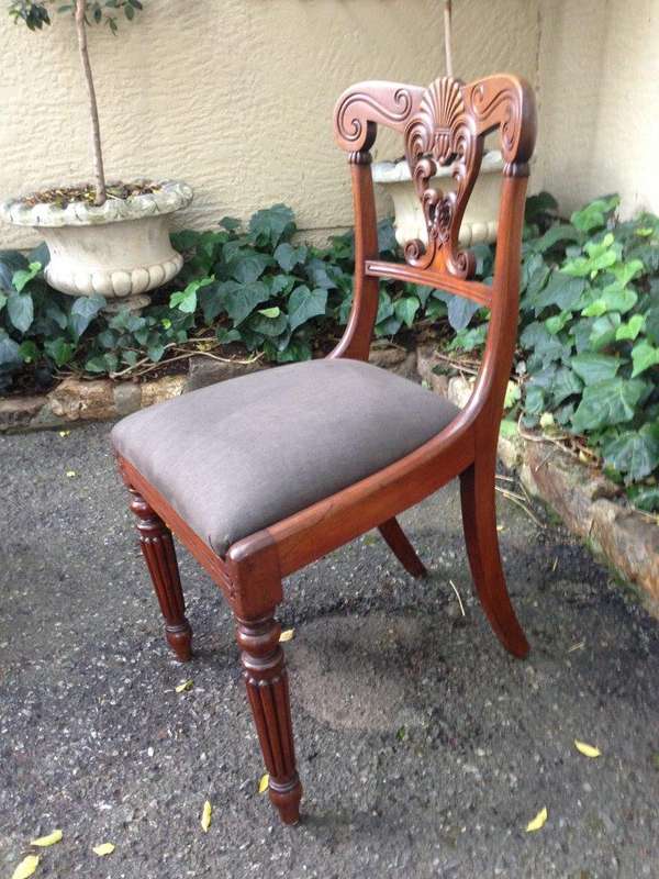 A Set Of Six William Iv Mahogany Dining Chairs