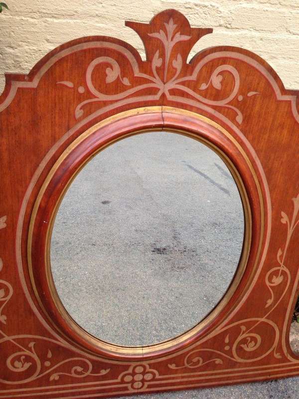A Pair of Late Victorian Mahogany Framed Mirrors