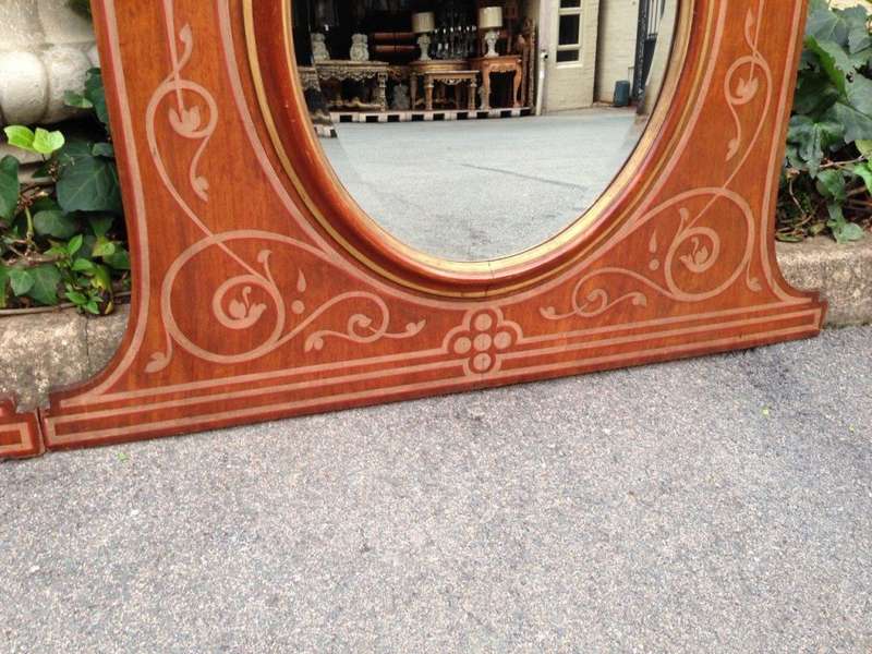 A Pair of Late Victorian Mahogany Framed Mirrors