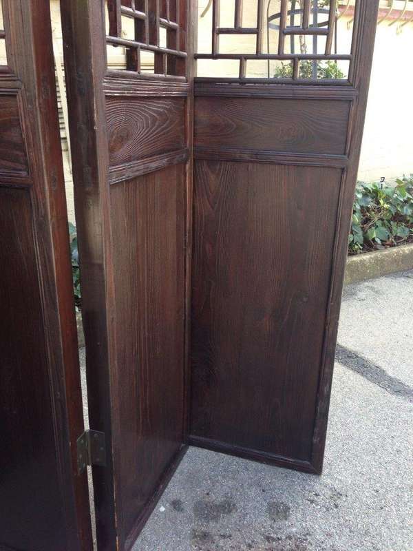 Wooden screen comprising of 4 panels