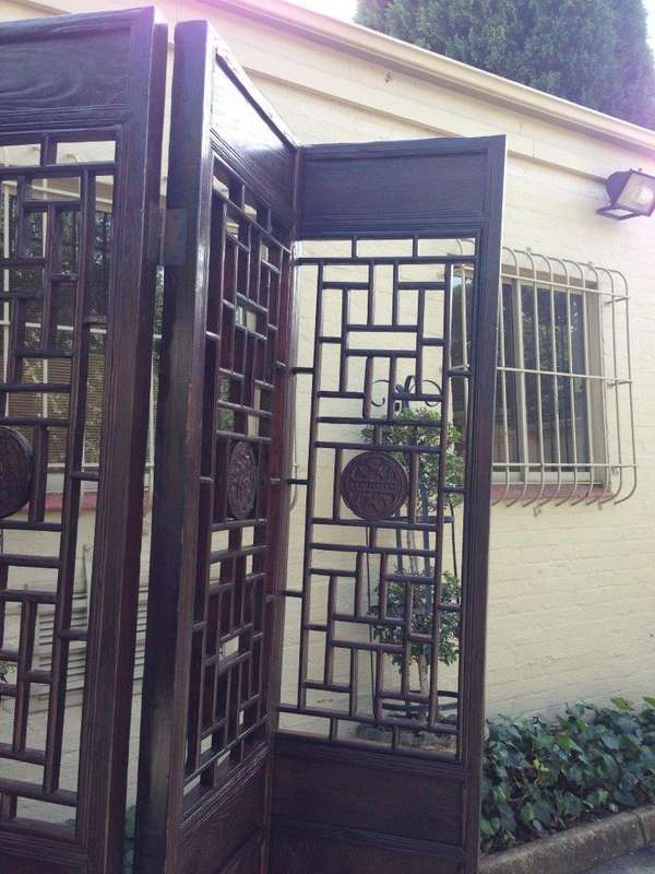 Wooden screen comprising of 4 panels