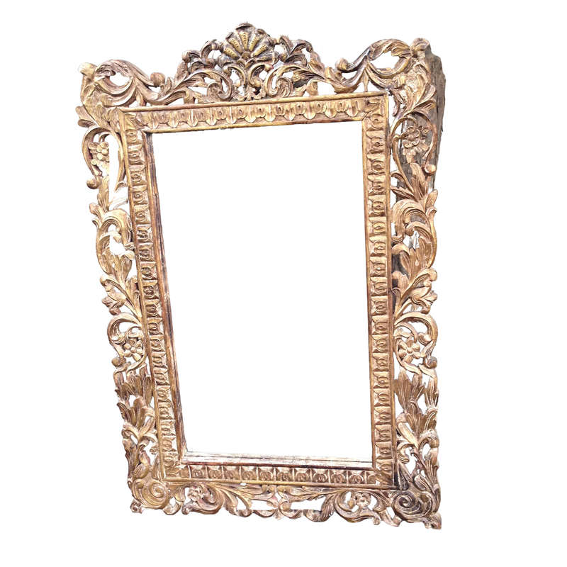 A Gilt Painted Wooden Mirror