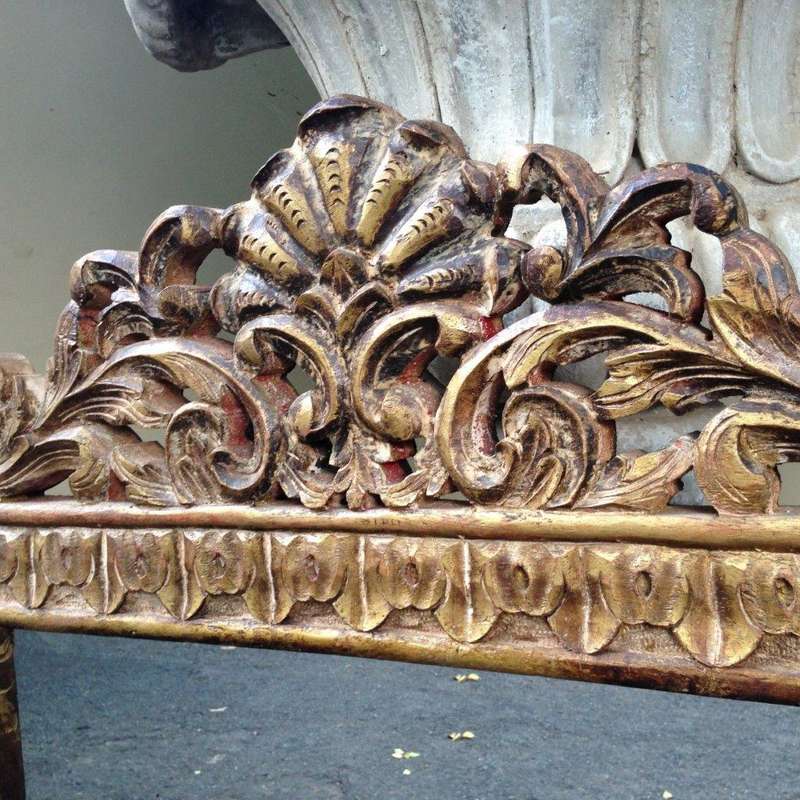A Gilt Painted Wooden Mirror