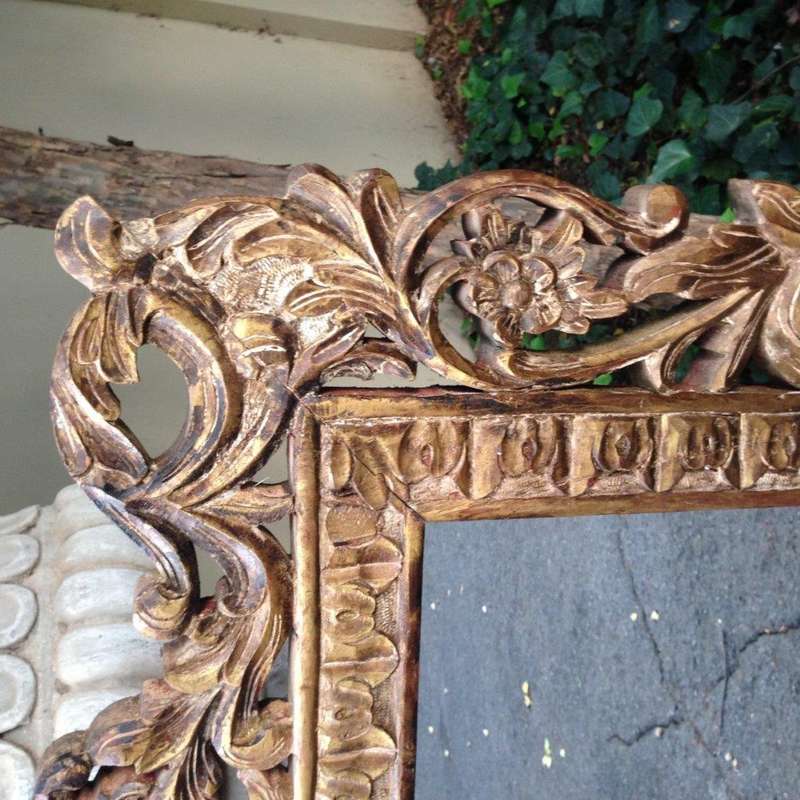 A Gilt Painted Wooden Mirror