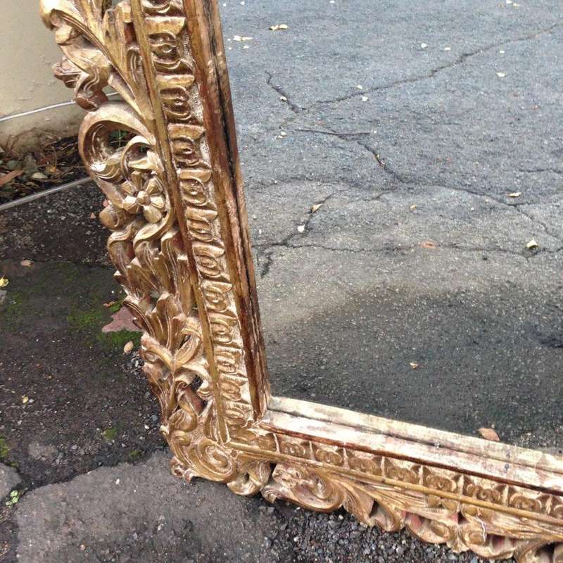 A Gilt Painted Wooden Mirror