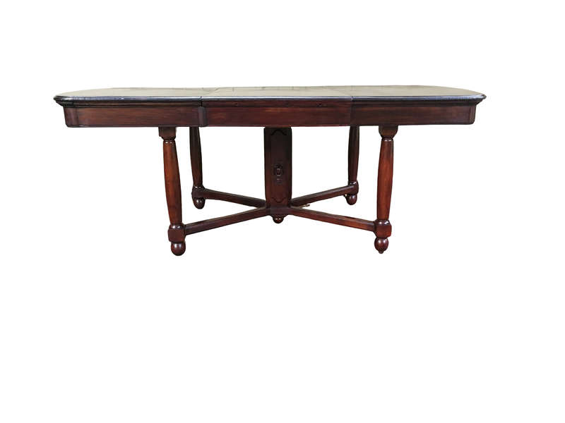 An Edwardian Style Oak 8 Seater Table on an X Stretcher Base