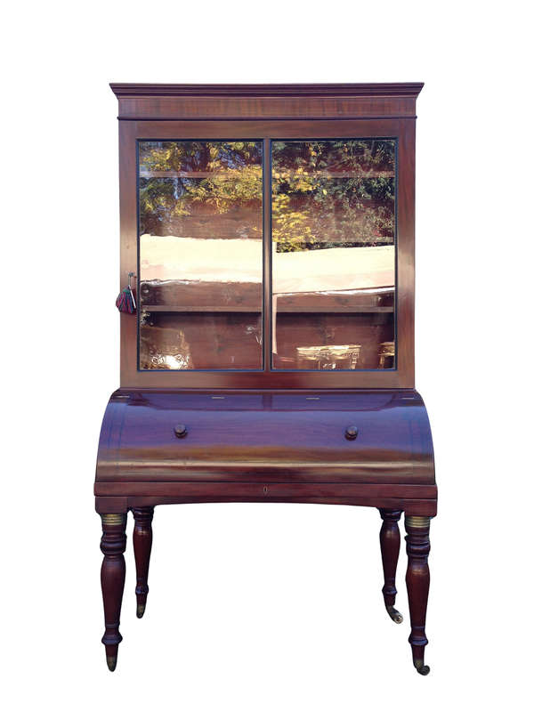 Victorian Rosewood Bureau/Secretaire Bookcase in Original Condition with Secret Compartment On Th...