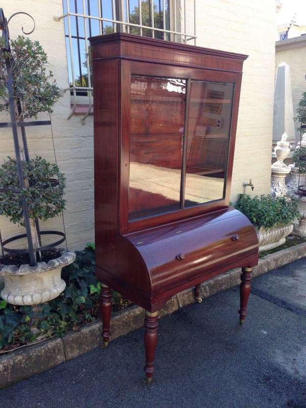 Victorian Rosewood Bureau/Secretaire Bookcase in Original Condition with Secret Compartment On Th...