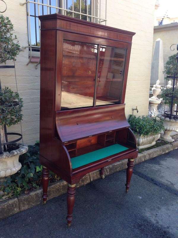 Victorian Rosewood Bureau/Secretaire Bookcase in Original Condition with Secret Compartment On Th...