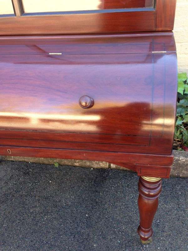 Victorian Rosewood Bureau/Secretaire Bookcase in Original Condition with Secret Compartment On Th...