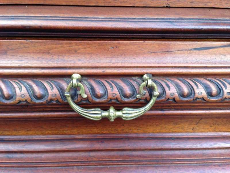 19th Century Teak Continental Single Door Armoire With  Drawer Below