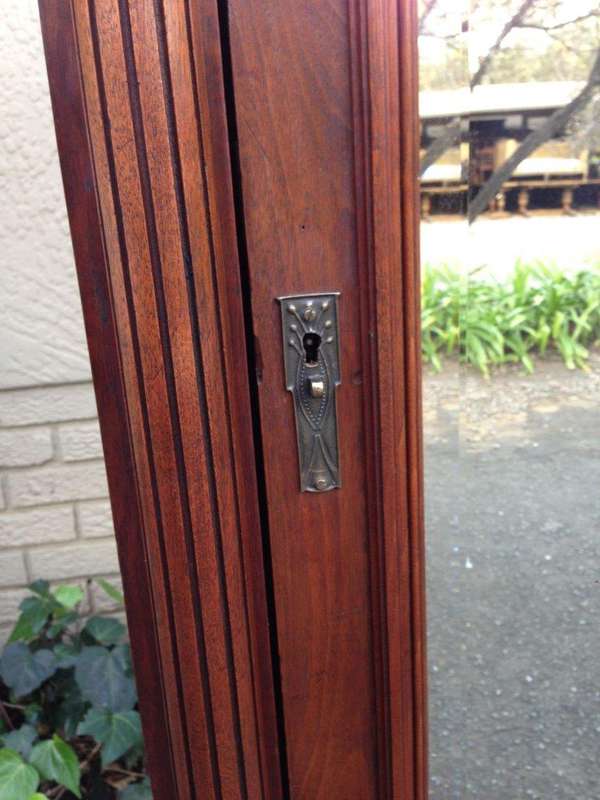 19th Century Teak Continental Single Door Armoire With  Drawer Below
