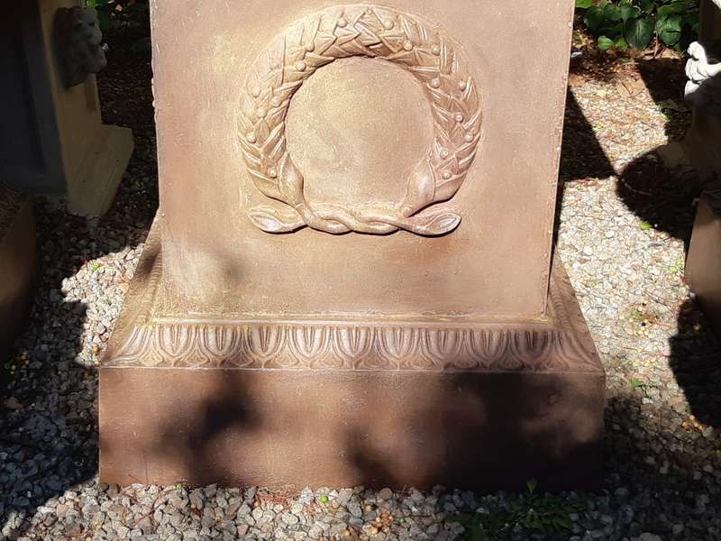 20TH Century French Set of Five Massive Cast Iron Urns on Plinths