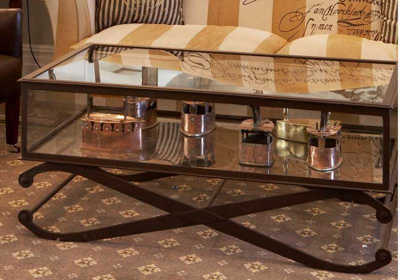 Wrought Iron Display Coffee Table