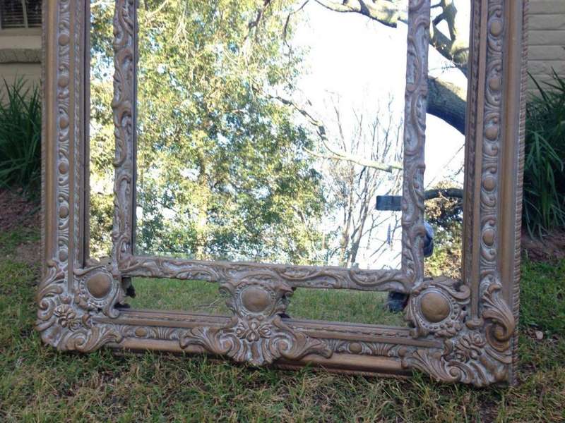 An Ornate Carved & Painted Mirror