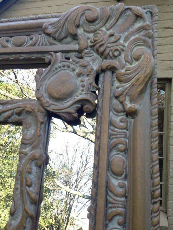 An Ornate Carved & Painted Mirror