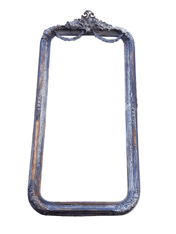An Ornate Carved & Bevelled Painted Mirror