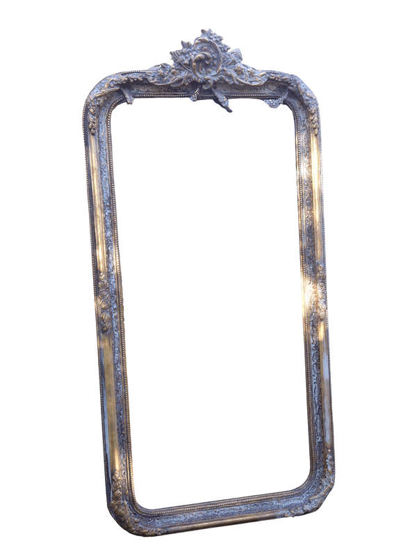 An Ornate Carved & Bevelled Painted Mirror