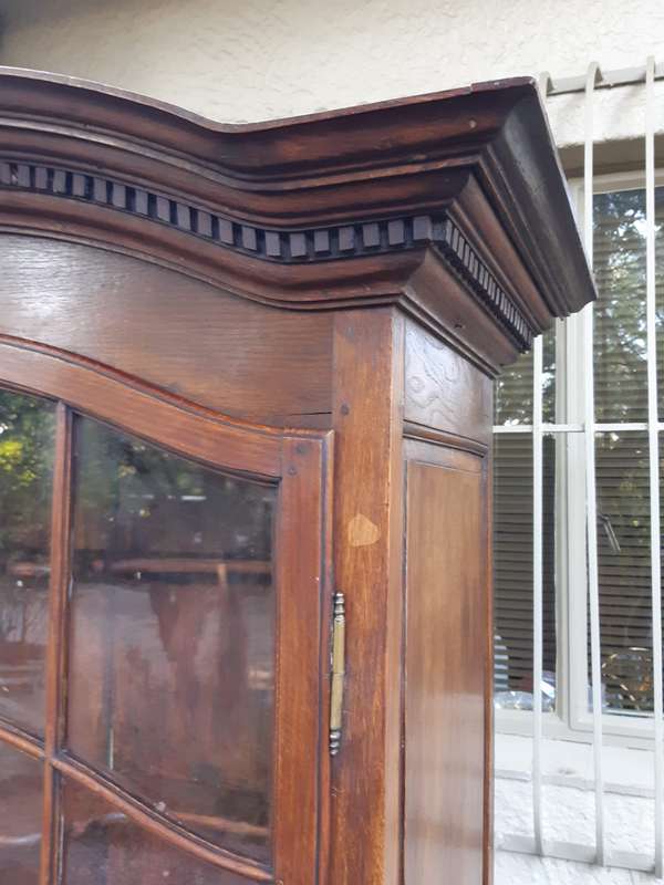 A 19th Century French Louis XVI Buffet Deux Corps Cabinet with Glazed doors