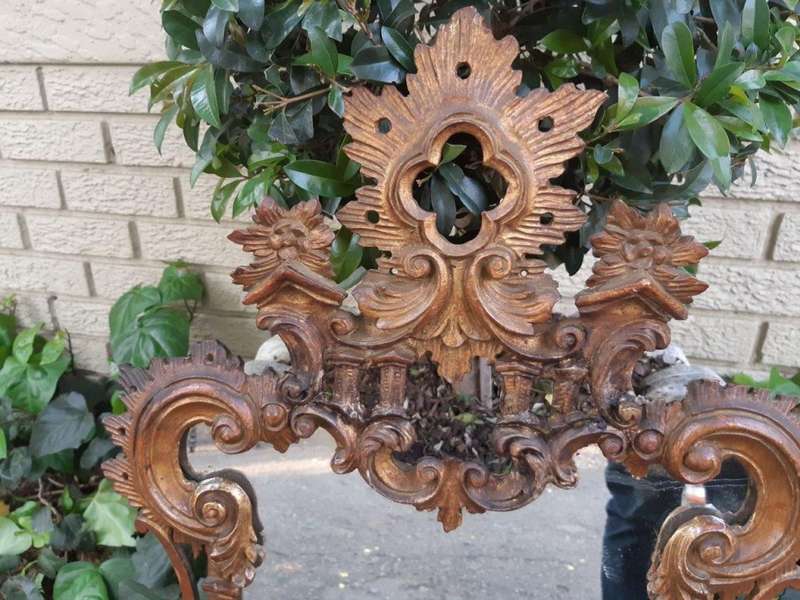 Gilt And Carved Wooden Mirror