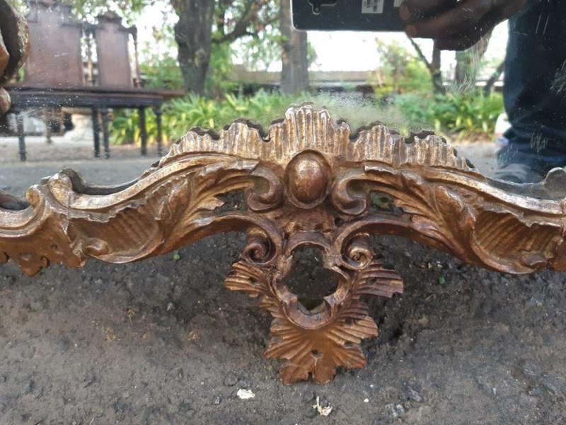 Gilt And Carved Wooden Mirror