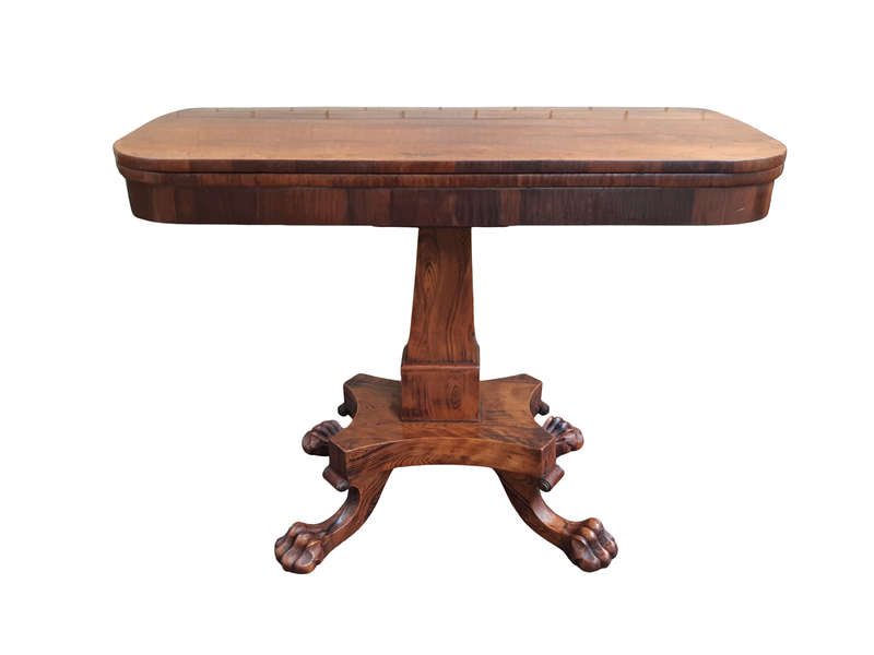 William Iv Rosewood And Inlaid Card Table