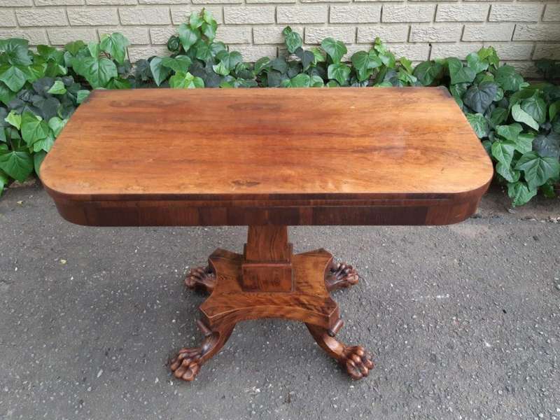 William Iv Rosewood And Inlaid Card Table