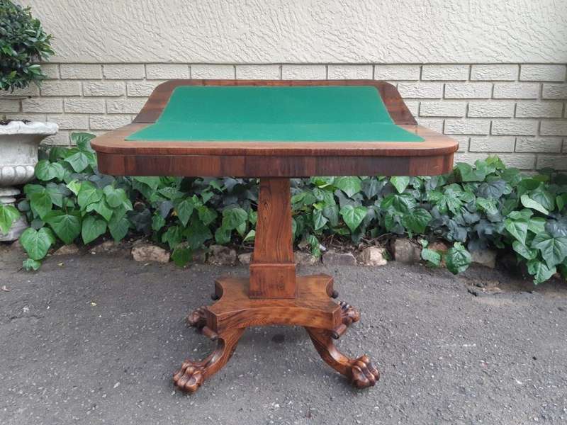 William Iv Rosewood And Inlaid Card Table