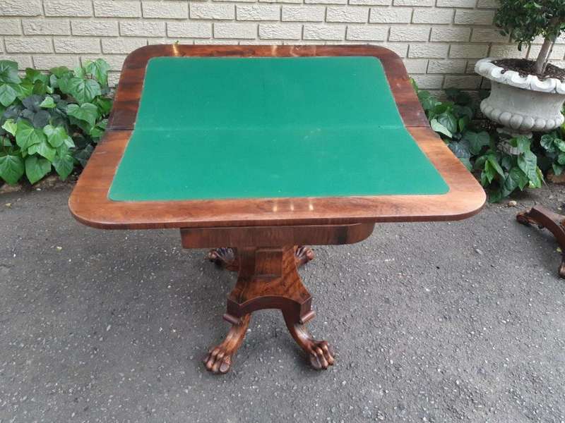 William Iv Rosewood And Inlaid Card Table