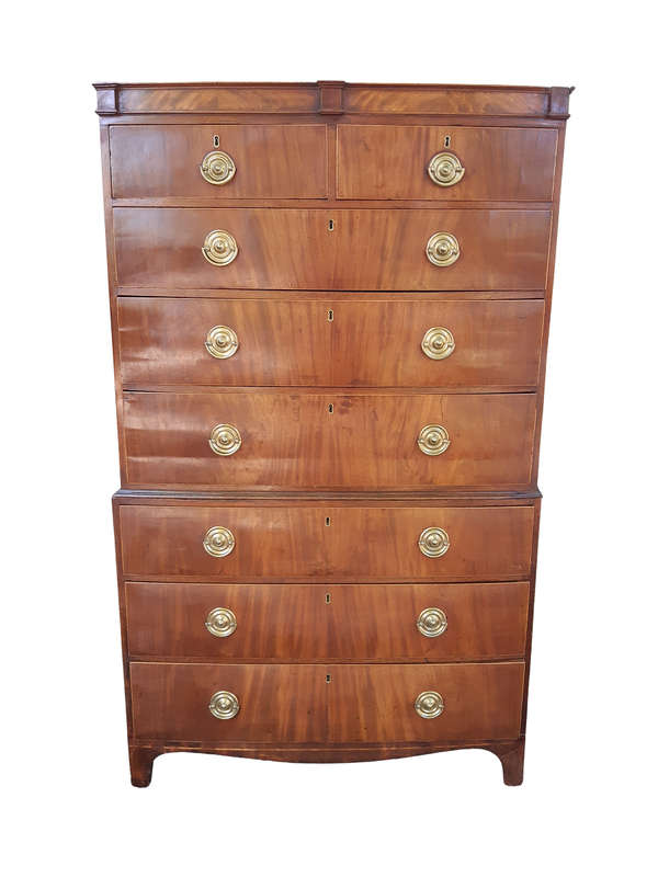 Victorian Mahogany Tallboy / Chest On Chest