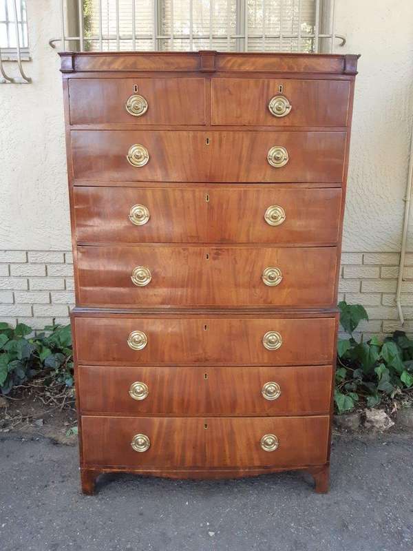 Victorian Mahogany Tallboy/Chest On Chest