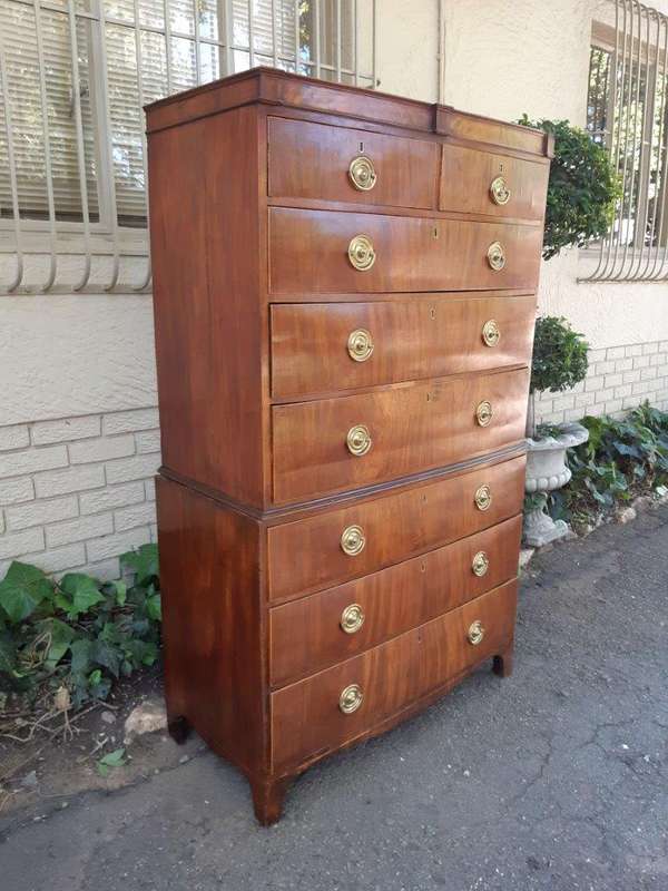 Victorian Mahogany Tallboy/Chest On Chest