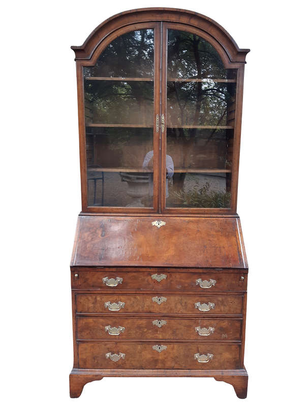 A George III Walnut Secretaire Bookcase