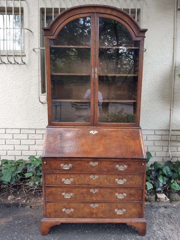 A George III Walnut Secretaire Bookcase