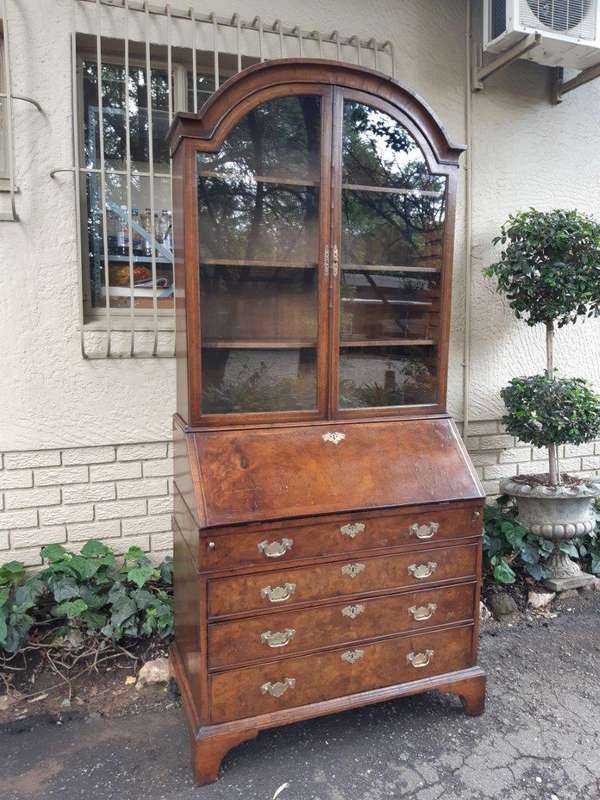 A George III Walnut Secretaire Bookcase