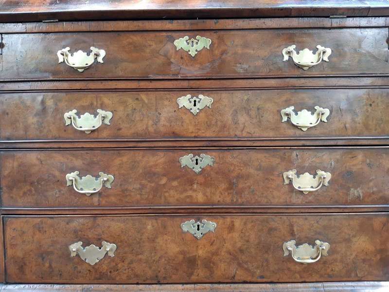 A George III Walnut Secretaire Bookcase